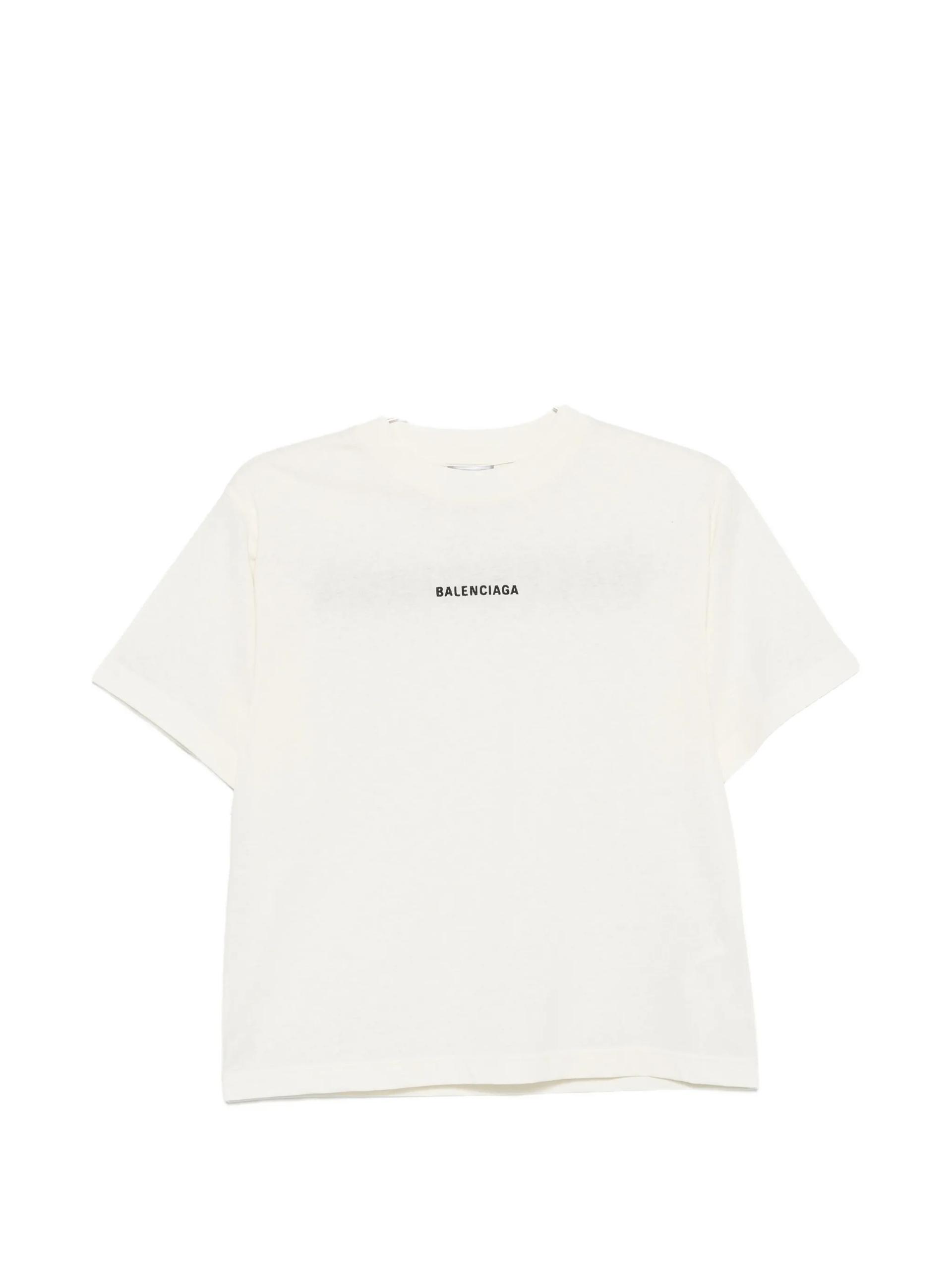 balenciaga medium fit t-shirt white - women