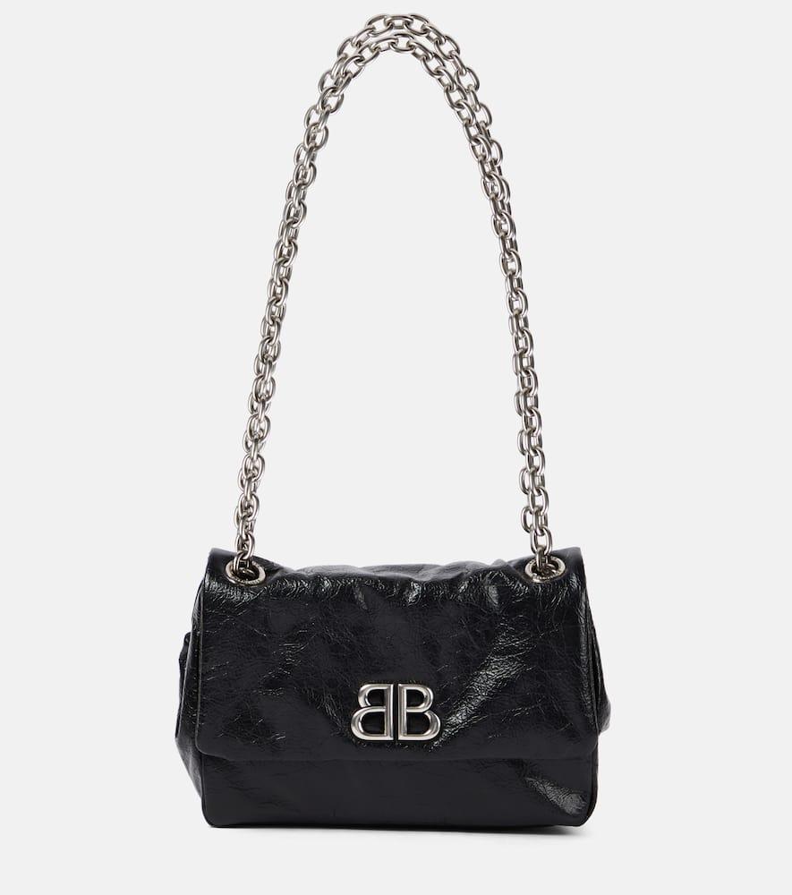 balenciaga monaco mini bb leather shoulder bag
