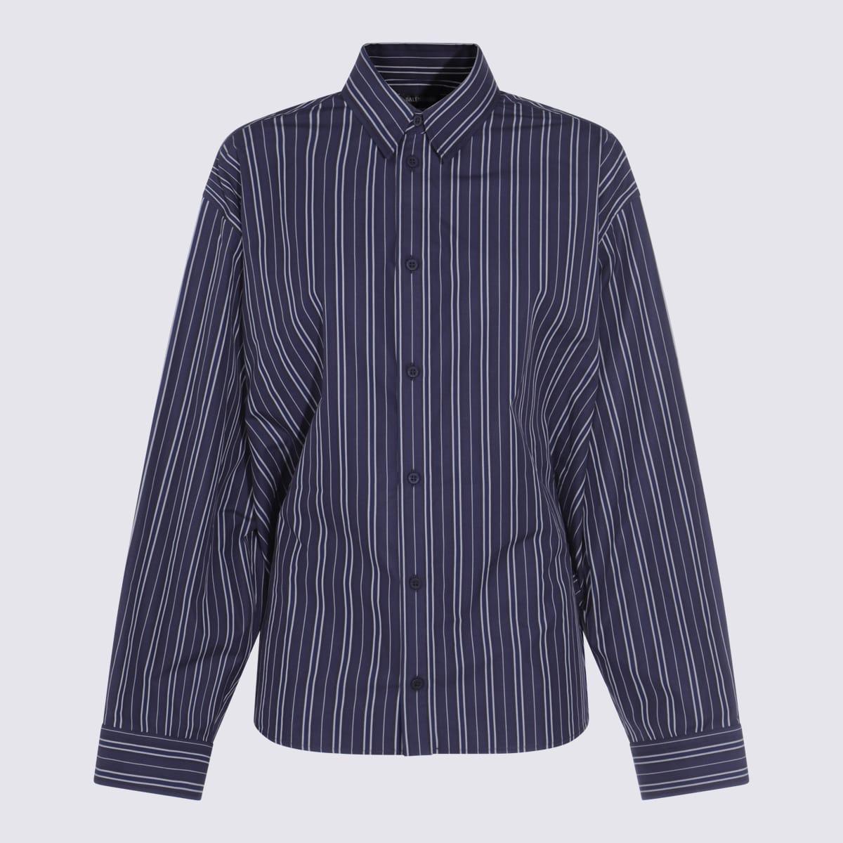 balenciaga navy cotton shirt