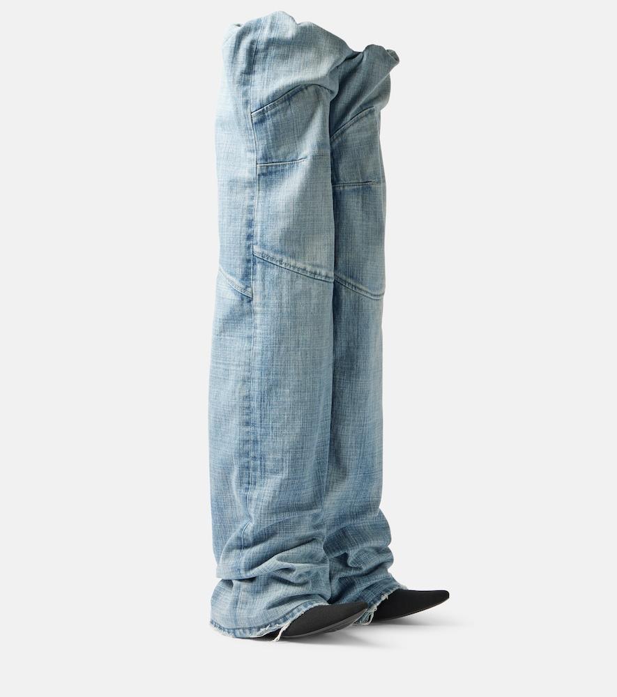 balenciaga new flex 90 denim pantaboots