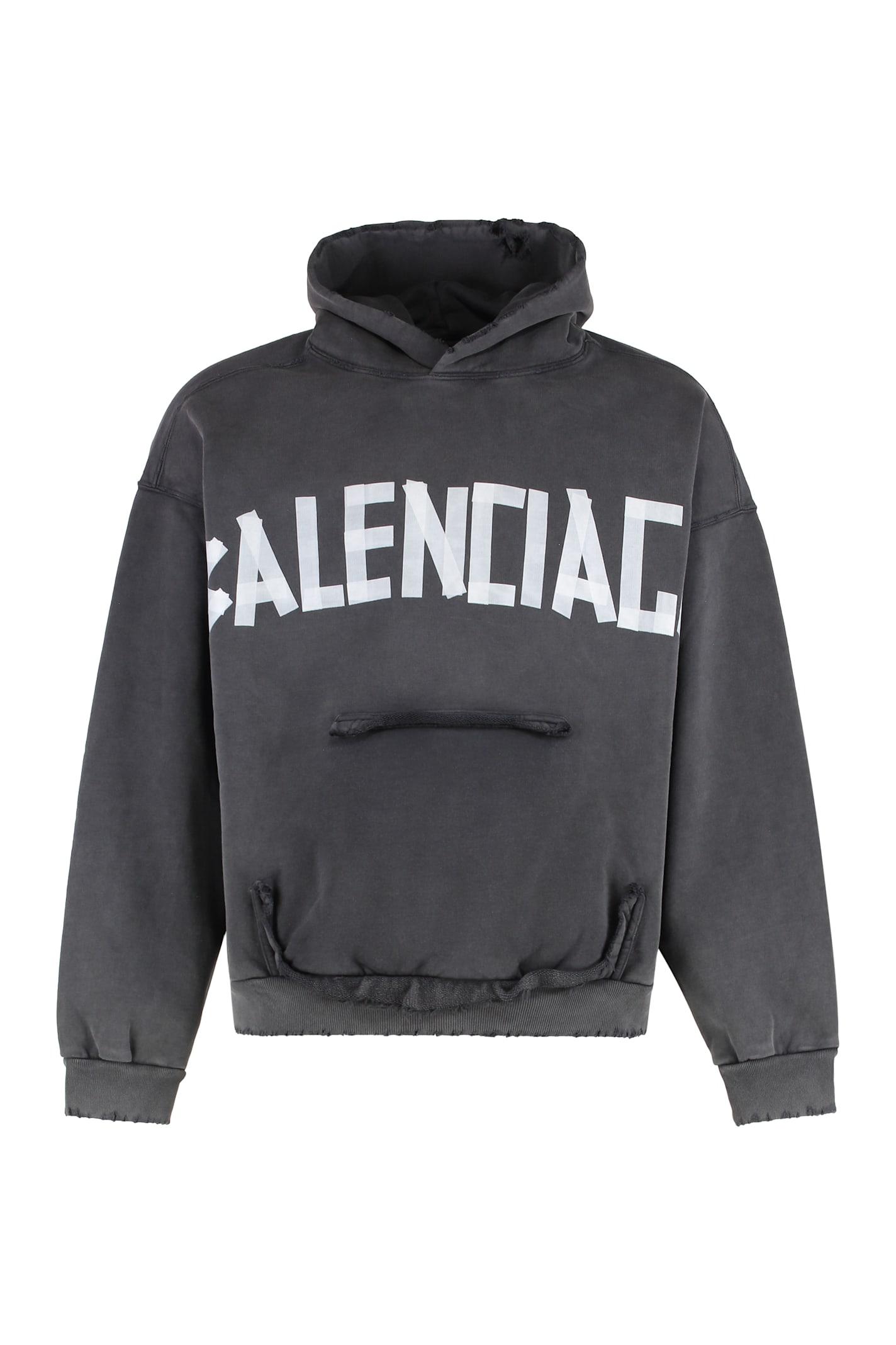 balenciaga new tape type tr cotton hoodie