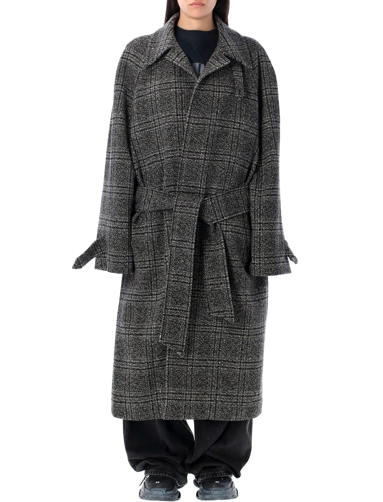 balenciaga one layer raglan coat