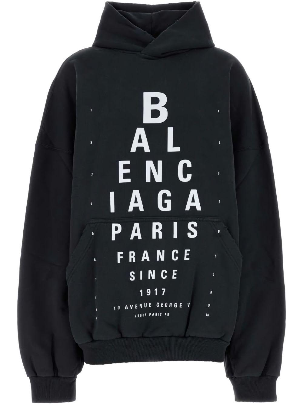 balenciaga optical cotton hoodie