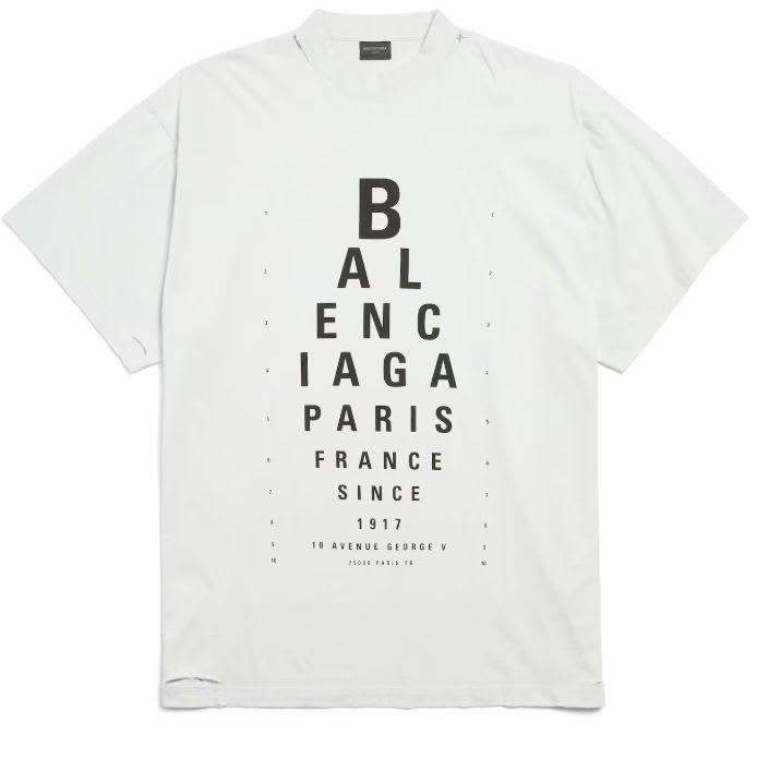balenciaga optical cotton t-shirt
