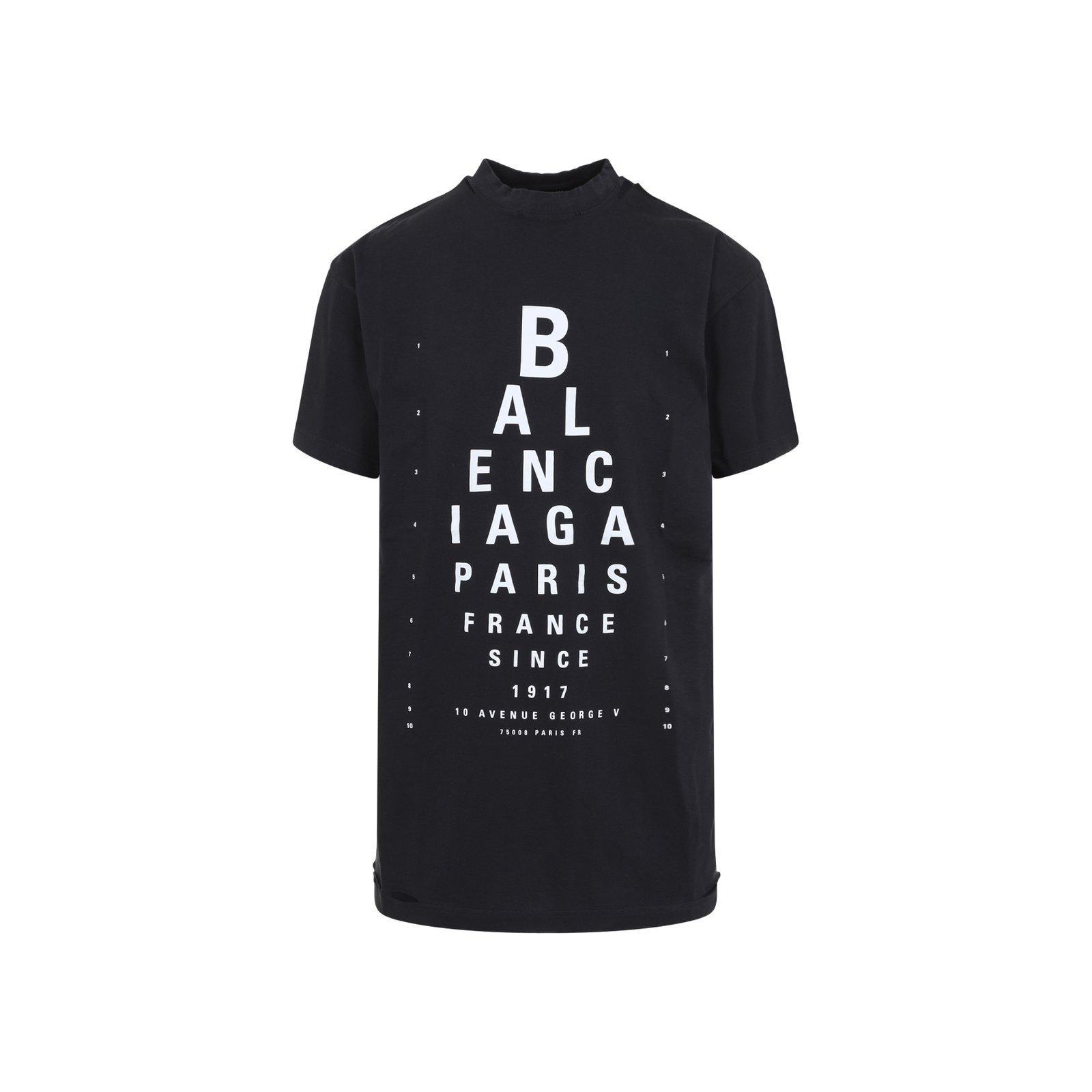balenciaga optical oversized t-shirt