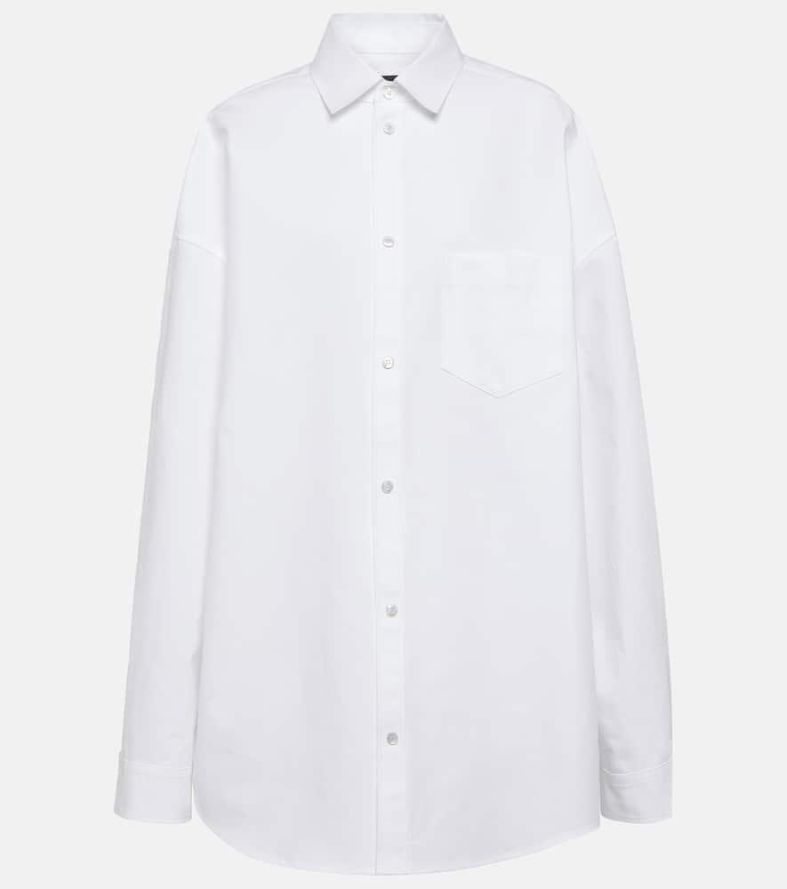 balenciaga outerwear oversized cotton poplin shirt