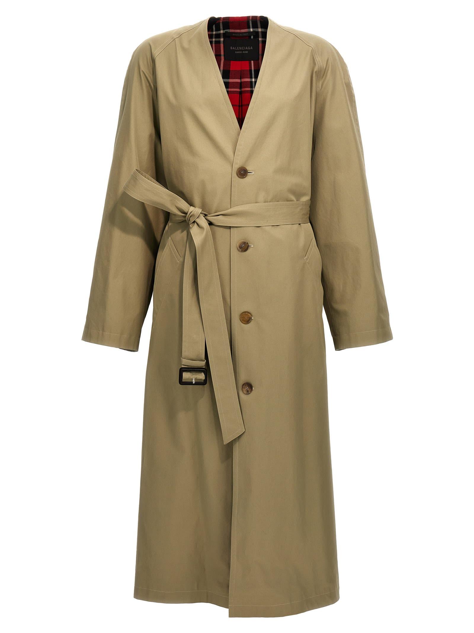 balenciaga oversize trench coat