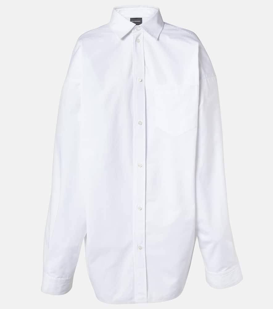 balenciaga oversized cotton poplin shirt