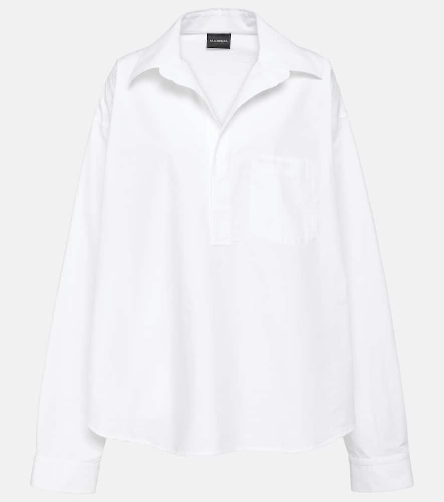 balenciaga oversized cotton poplin shirt