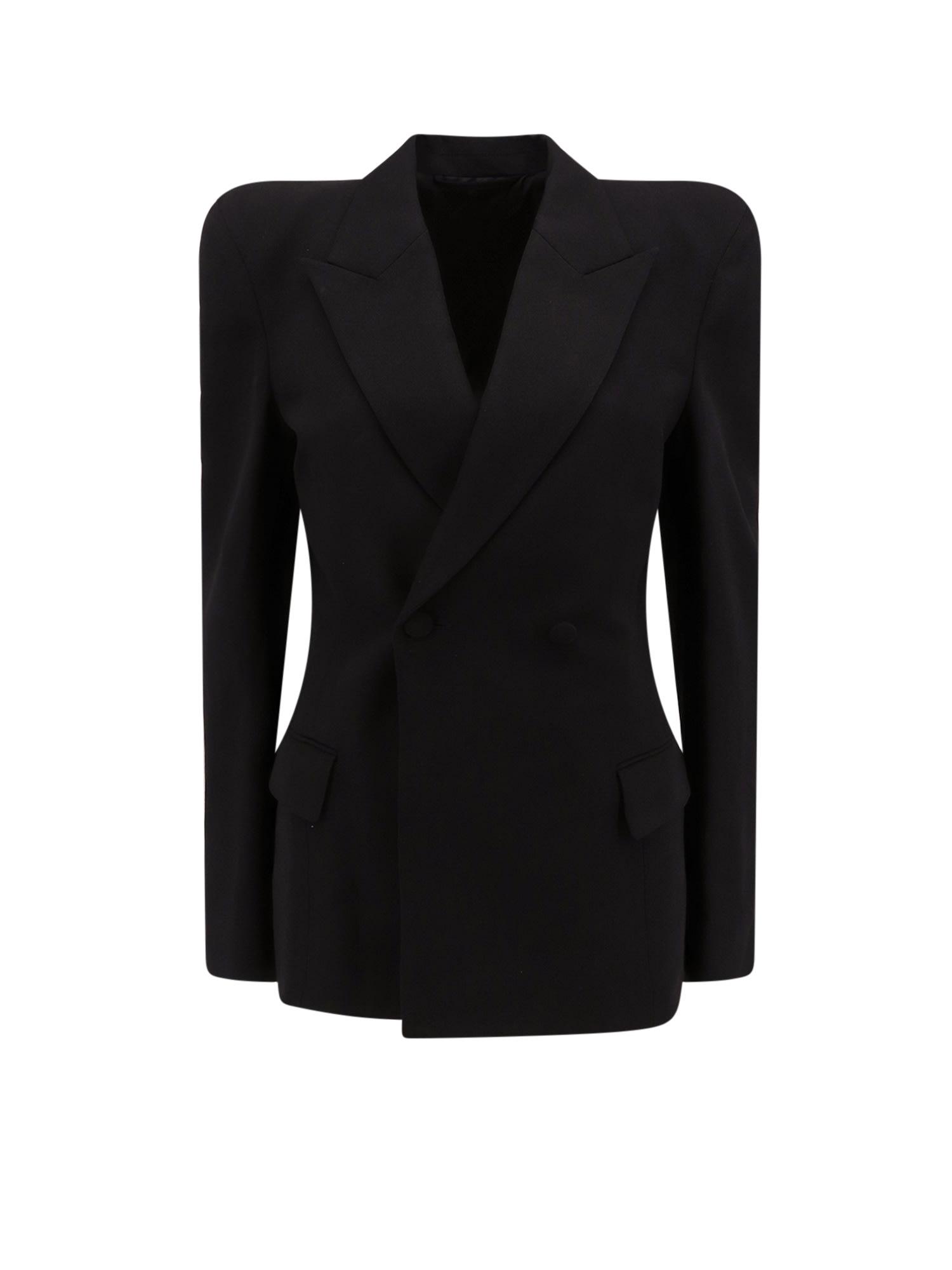 balenciaga oversized double-breasted twill jacket