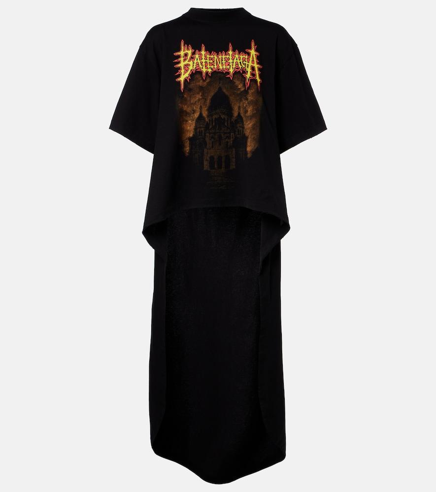 balenciaga printed cotton jersey t