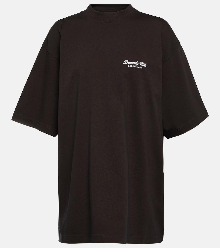 balenciaga printed cotton jersey t