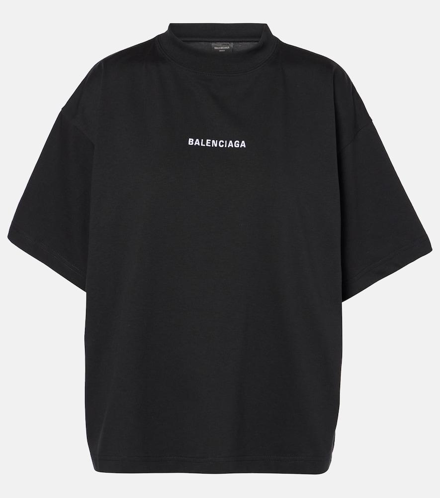 balenciaga printed cotton jersey t