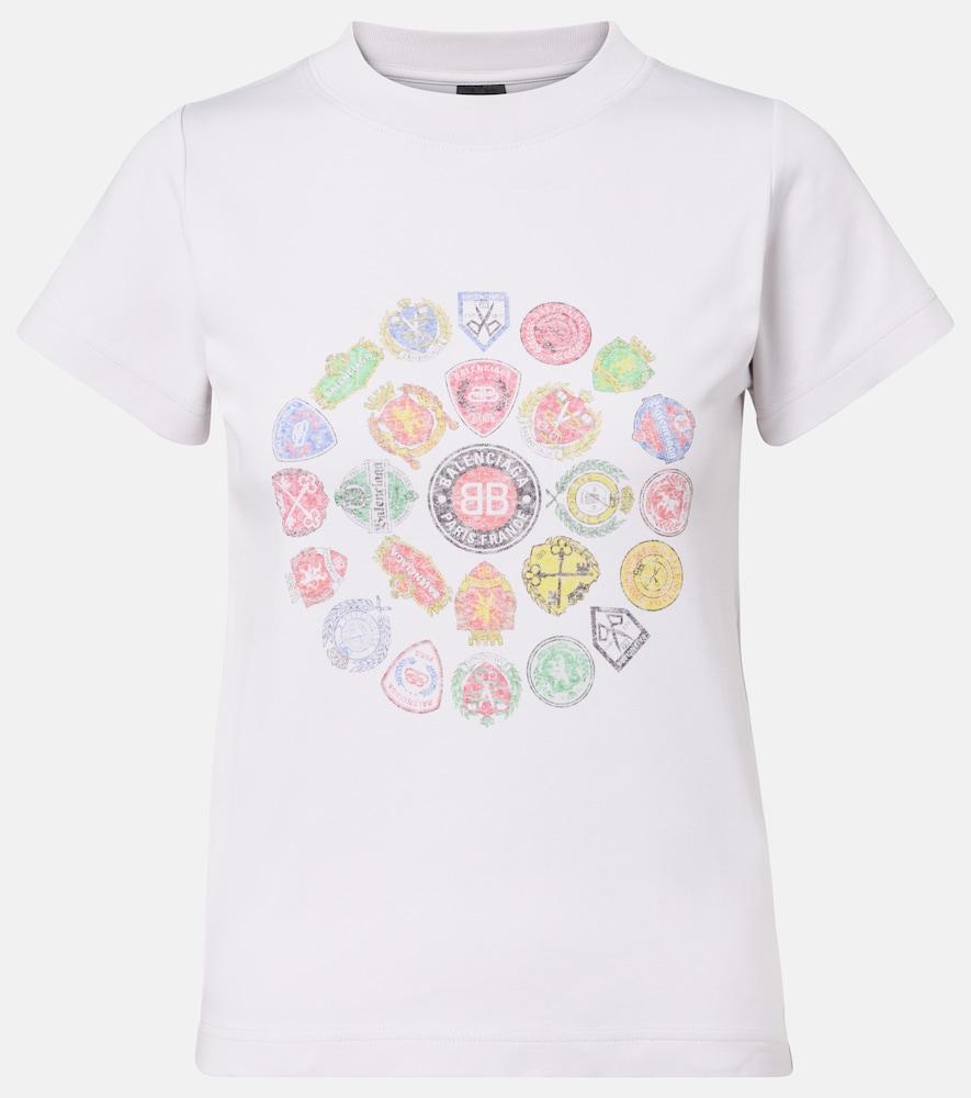 balenciaga printed cotton jersey t