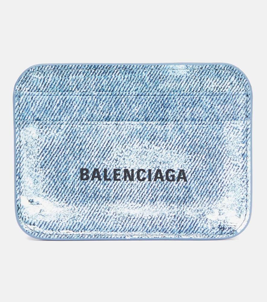 balenciaga printed leather card holder