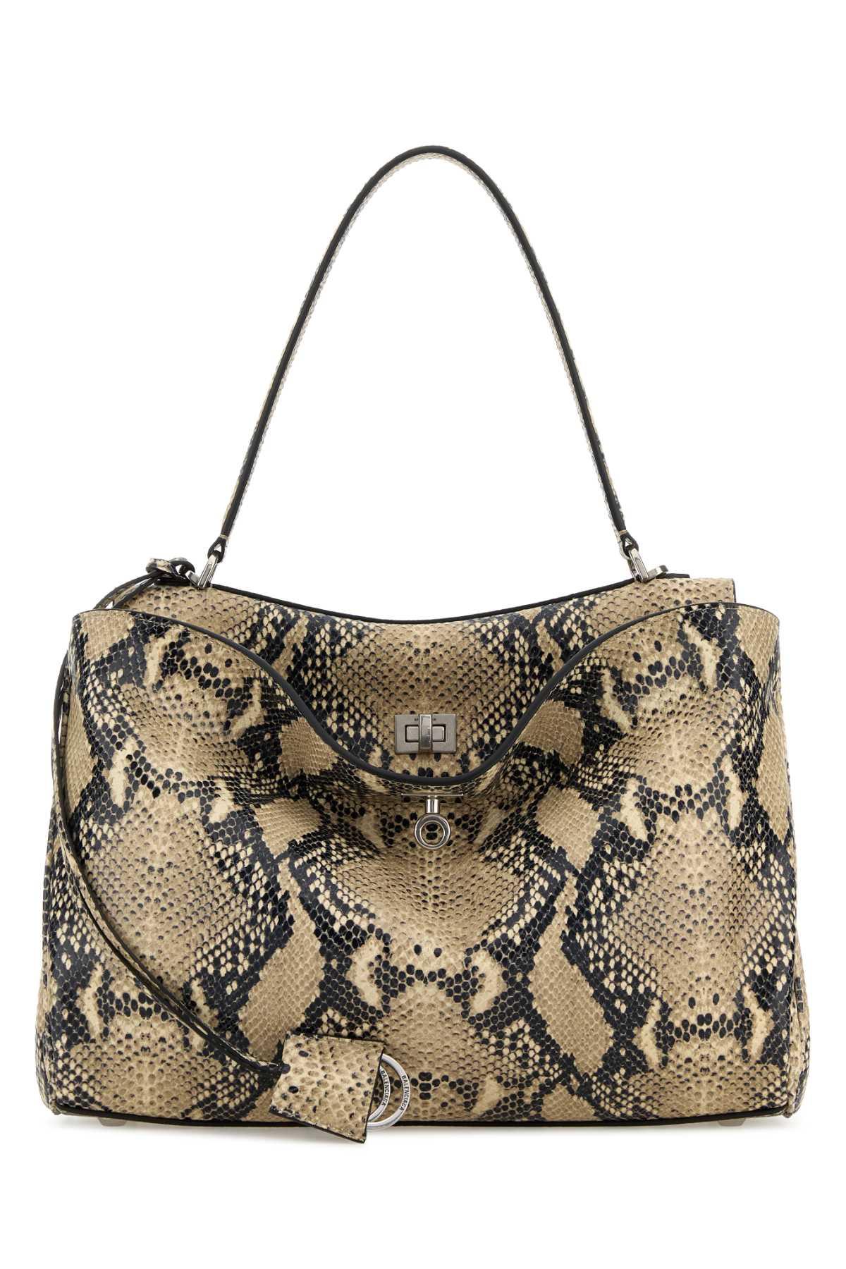 balenciaga printed leather medium rodeo handbag