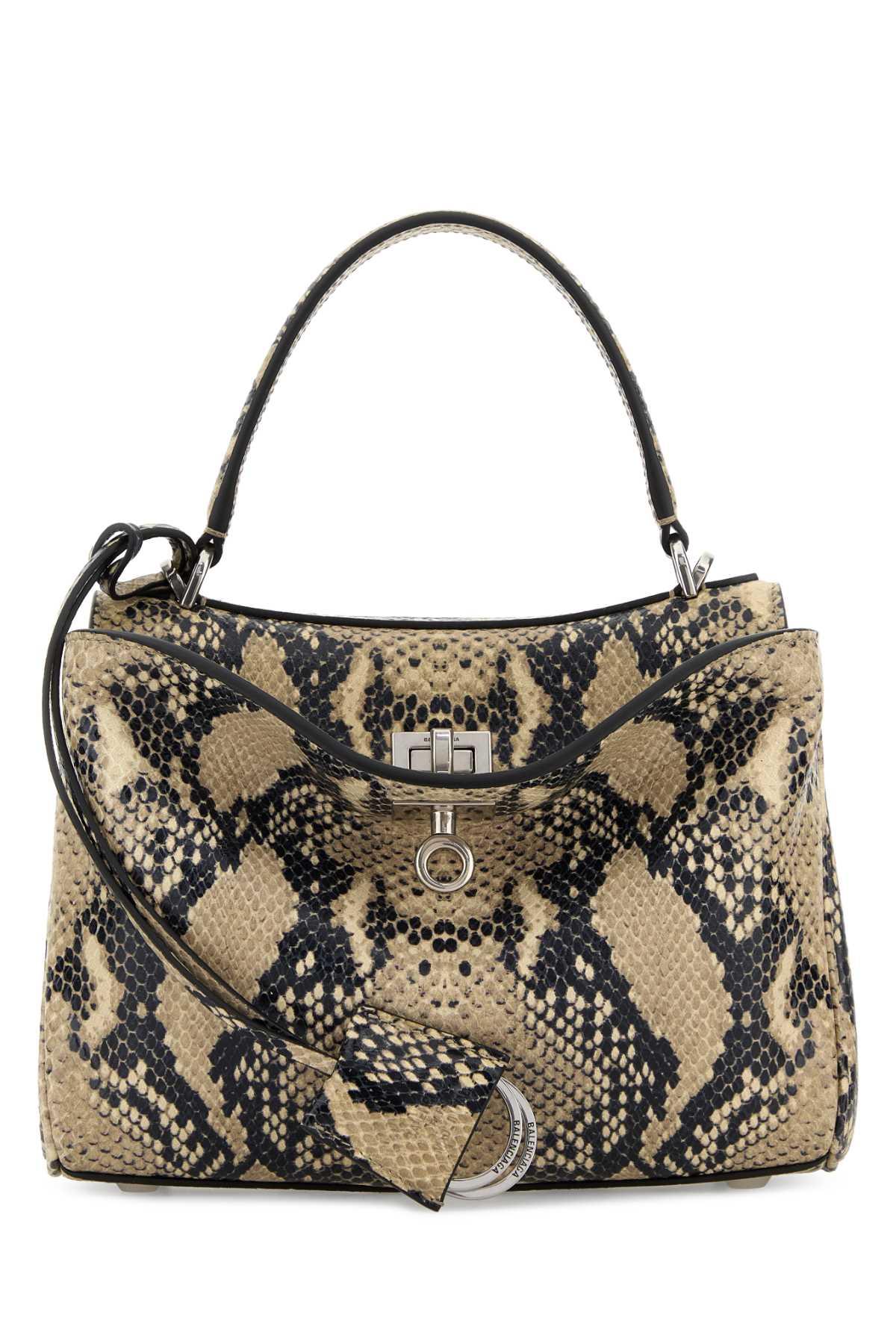 balenciaga printed leather mini rodeo handbag