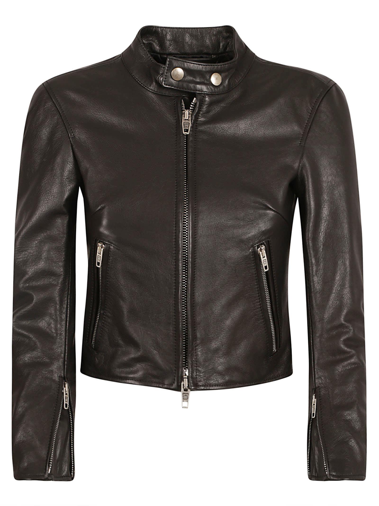 balenciaga racer leather jacket