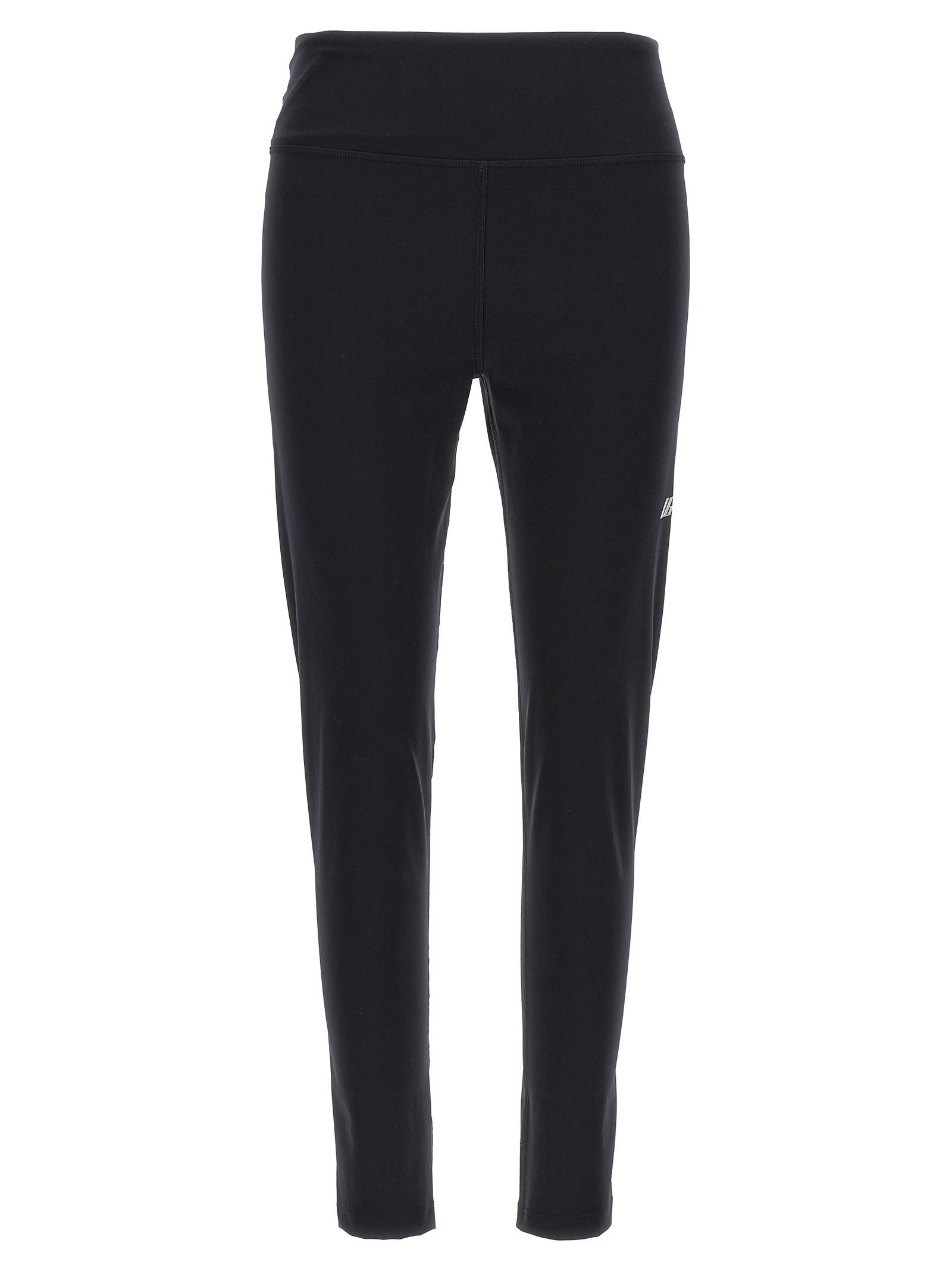 balenciaga reflective logo leggings black polyamide elastane - women
