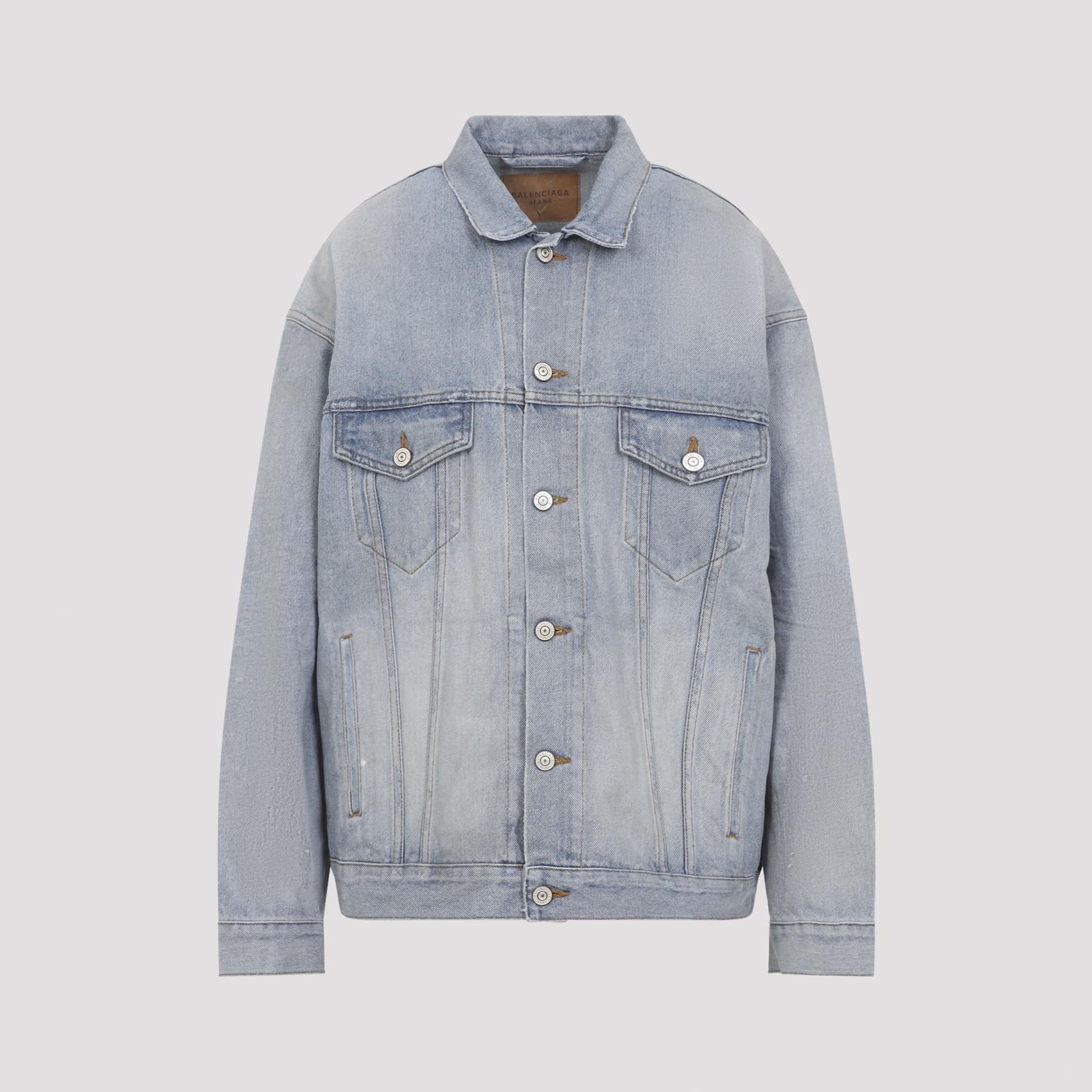 balenciaga regular jacket blue cotton - women