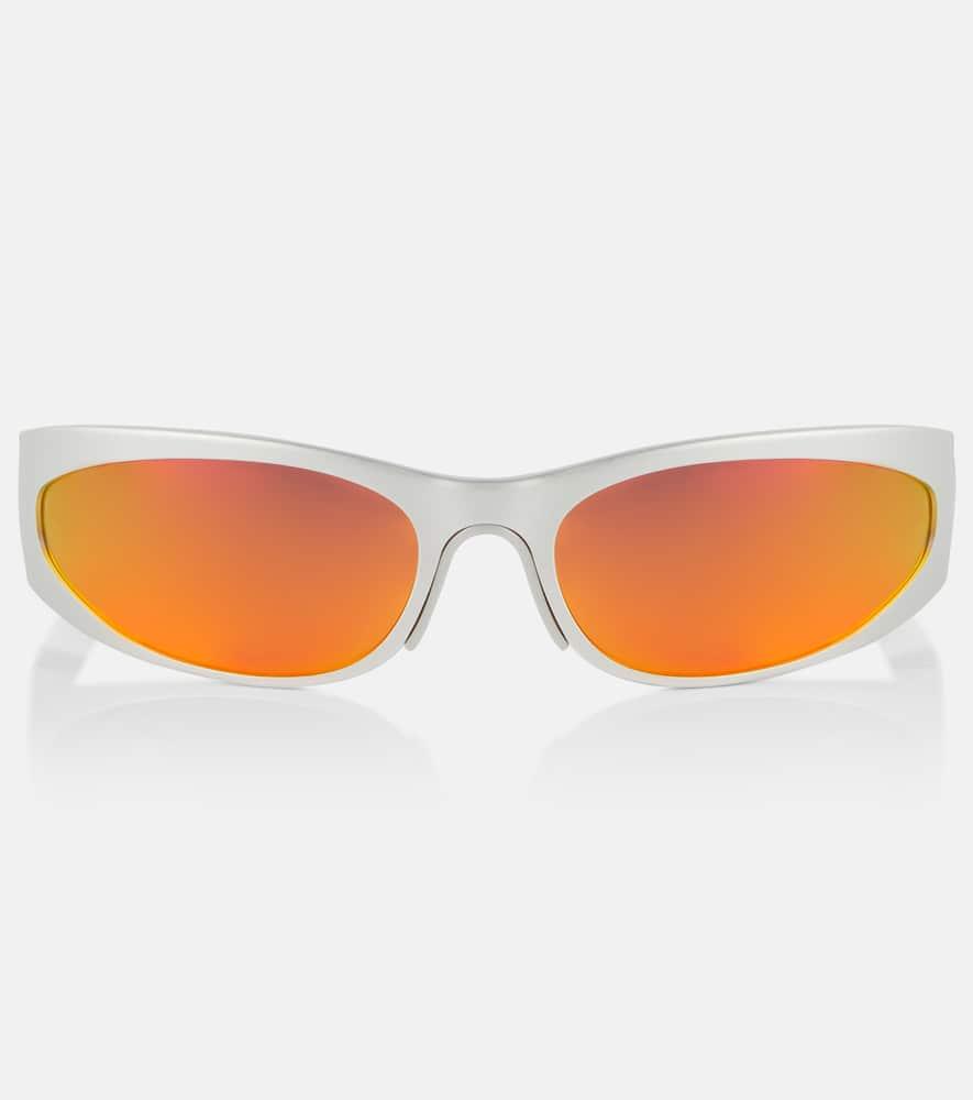 balenciaga reverse xpander oval sunglasses
