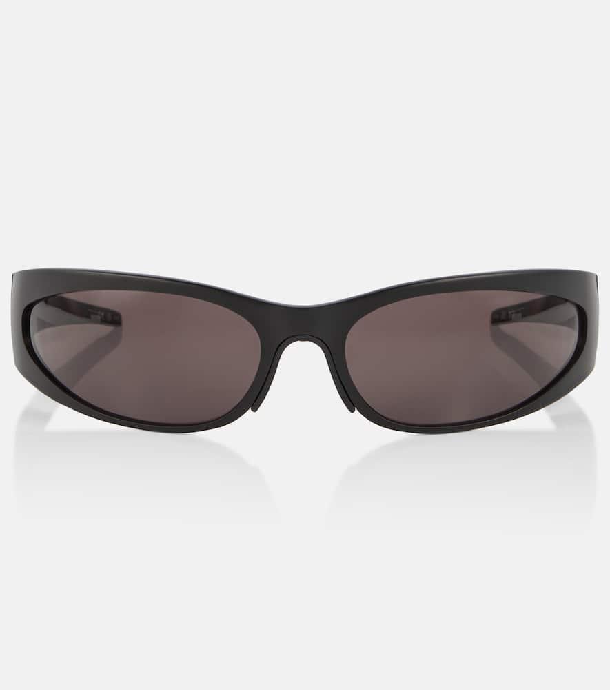 balenciaga reverse xpander oval sunglasses