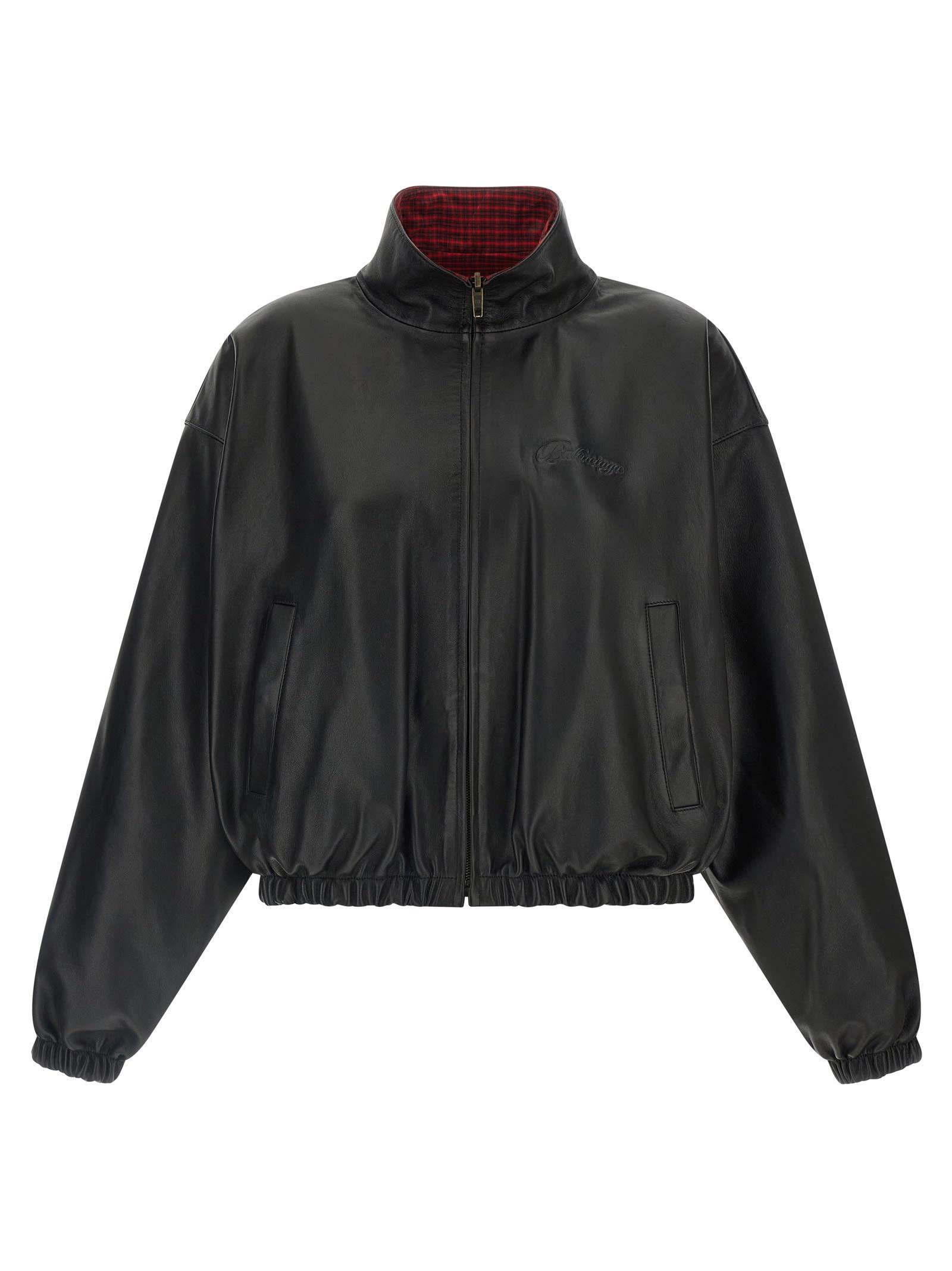 balenciaga reversible leather jacket