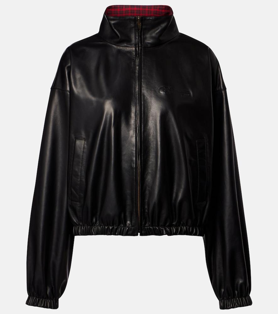 balenciaga reversible leather jacket