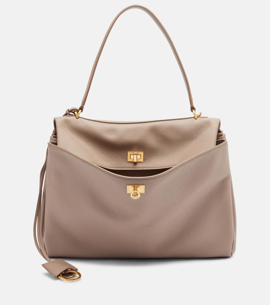 balenciaga rodeo medium leather tote bag