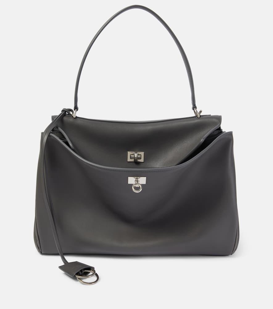 balenciaga rodeo medium leather tote bag