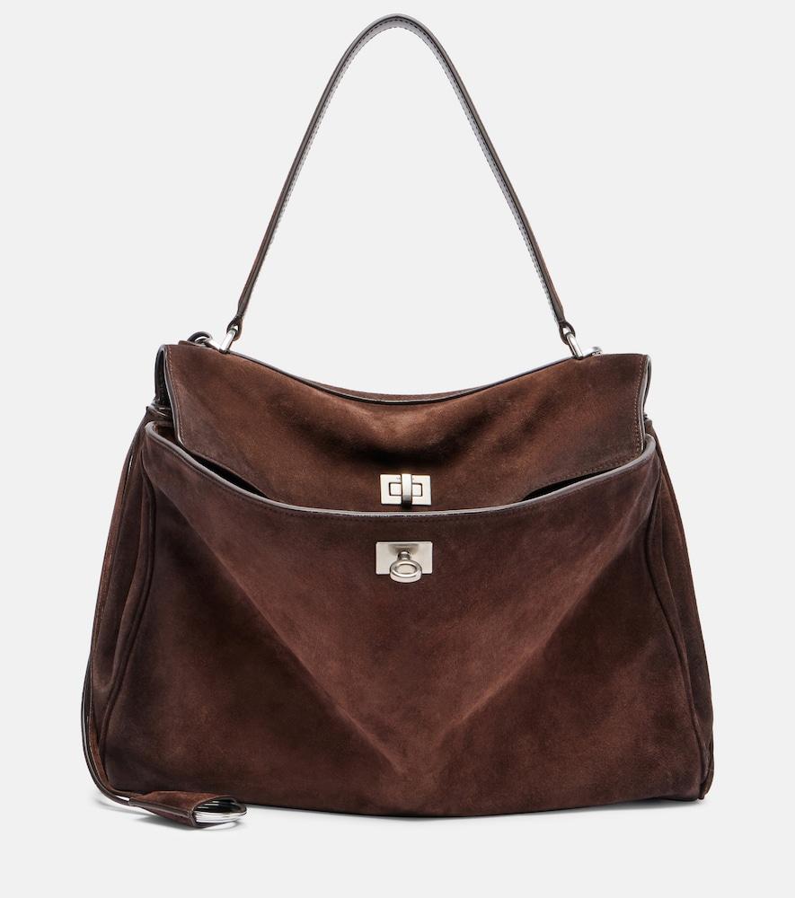 balenciaga rodeo medium suede tote bag