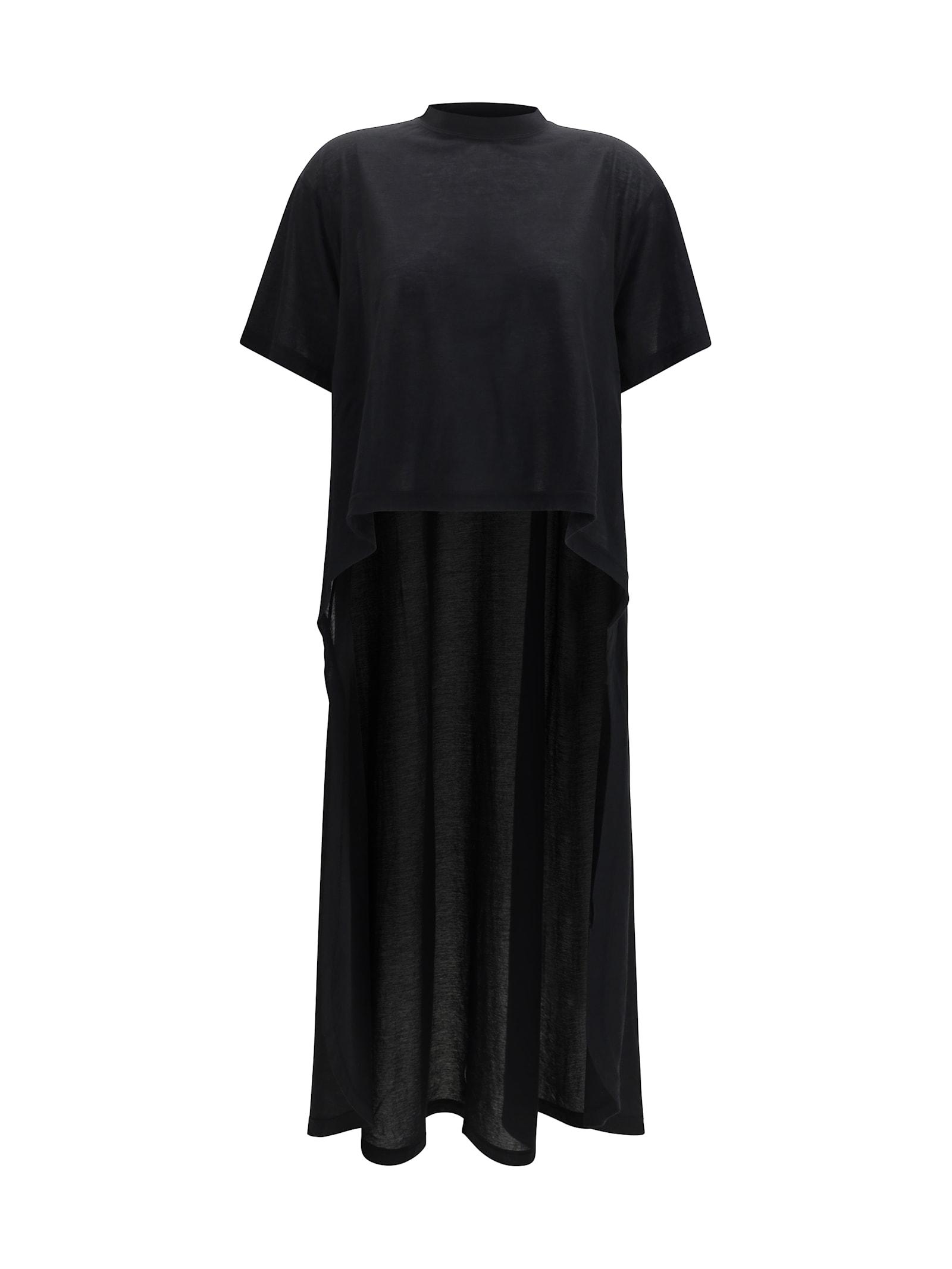 balenciaga sheer detailed crewneck t-shirt