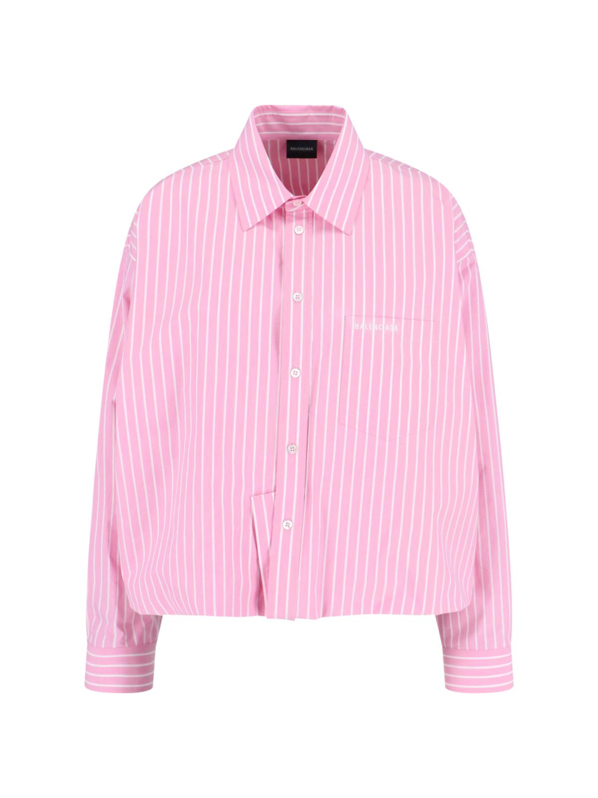 balenciaga shirts pink cotton - women