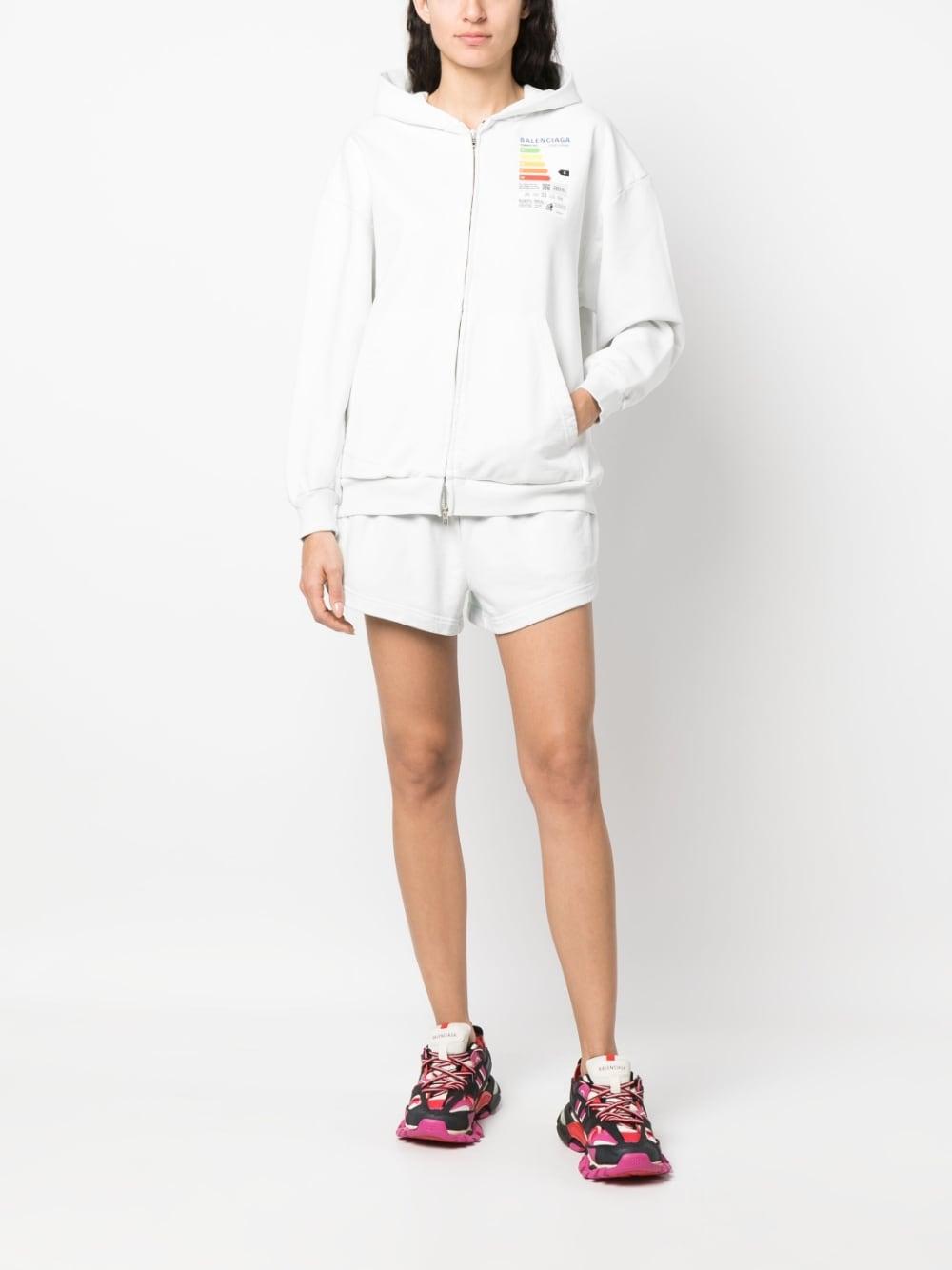 balenciaga shorts white cotton - women