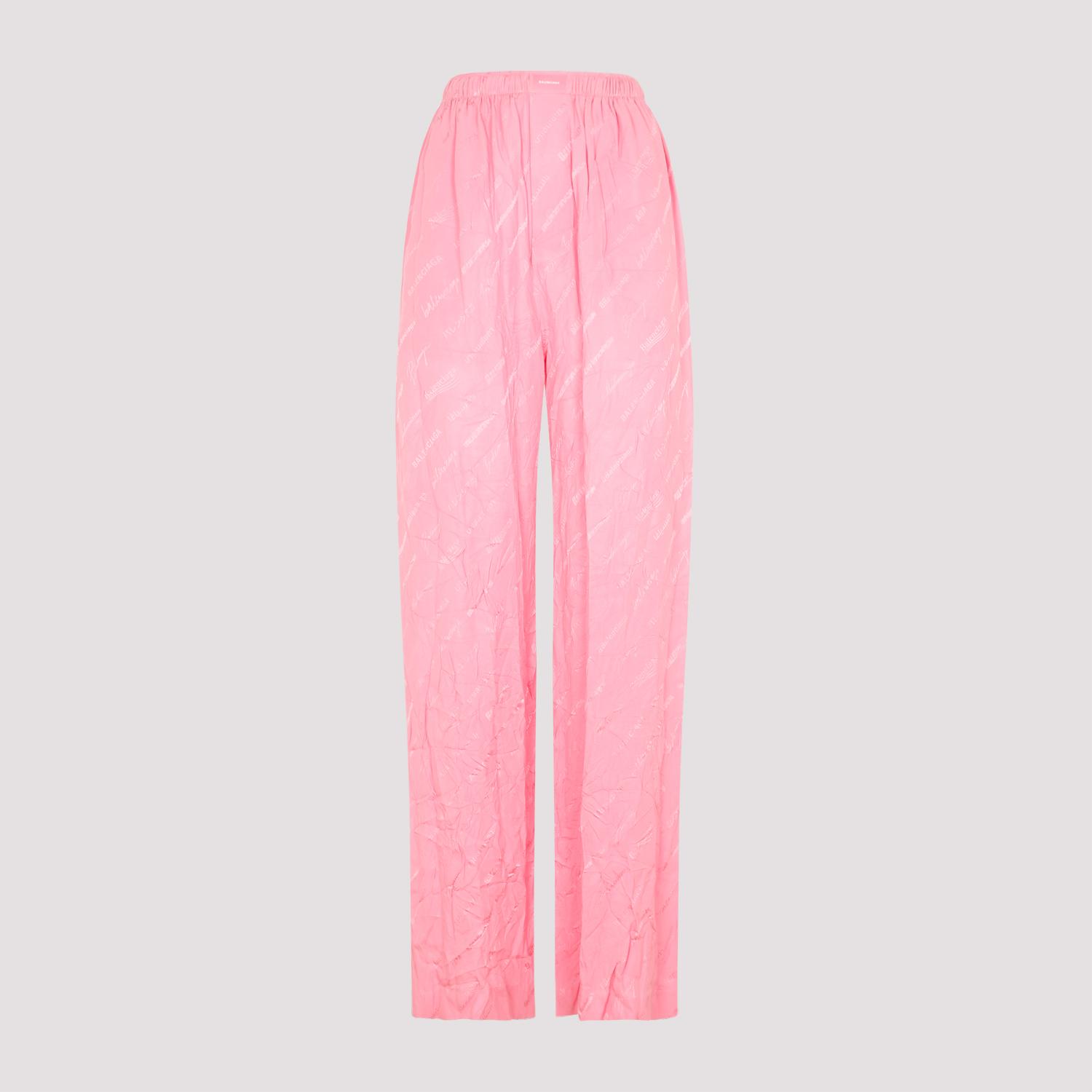 balenciaga silk pants pink & purple - women