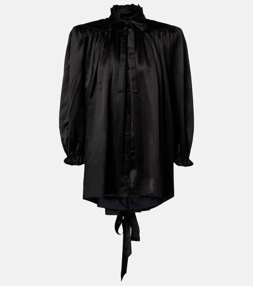 balenciaga silk satin blouse