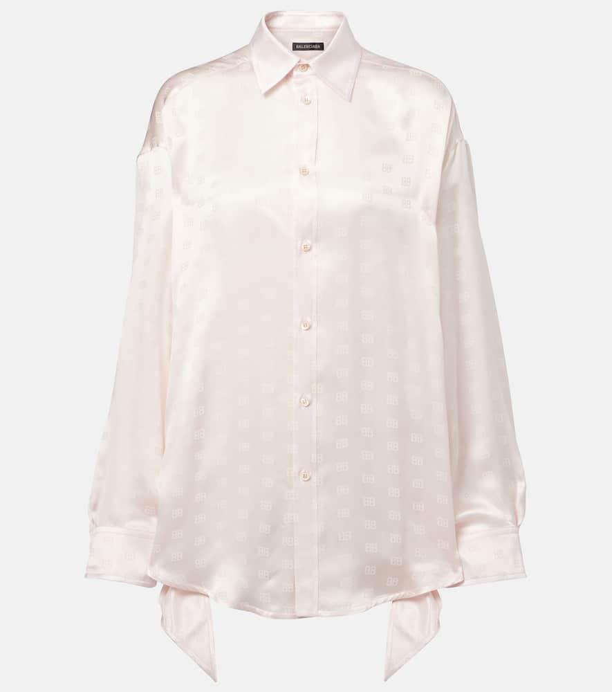 balenciaga silk satin shirt