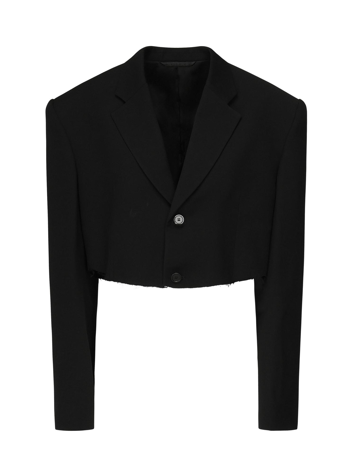 balenciaga single-breasted v-neck jacket