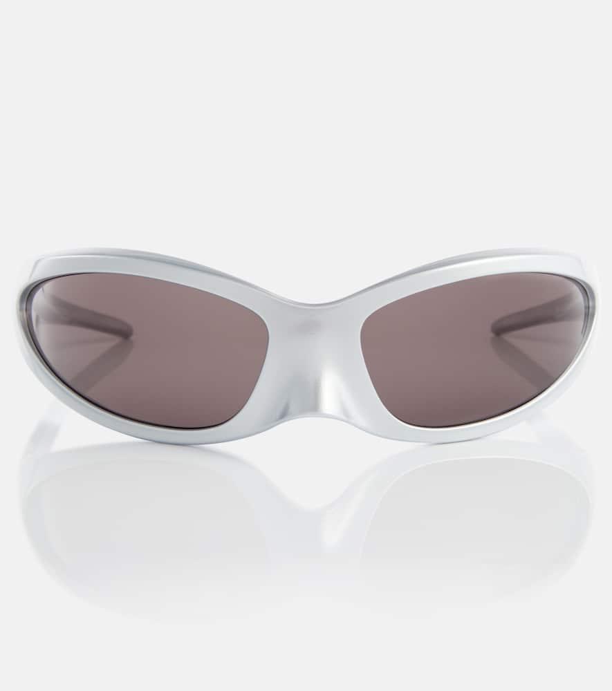 balenciaga skin oval sunglasses