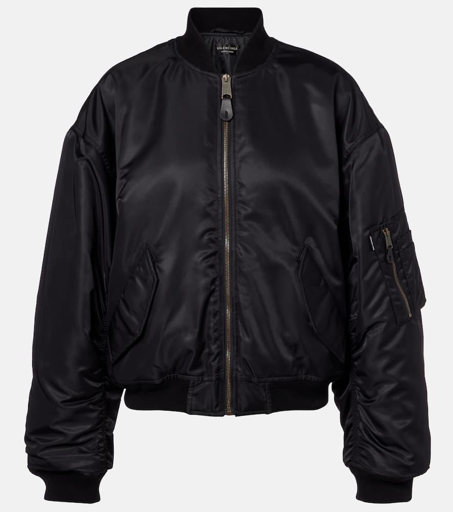 balenciaga standard technical satin bomber jacket