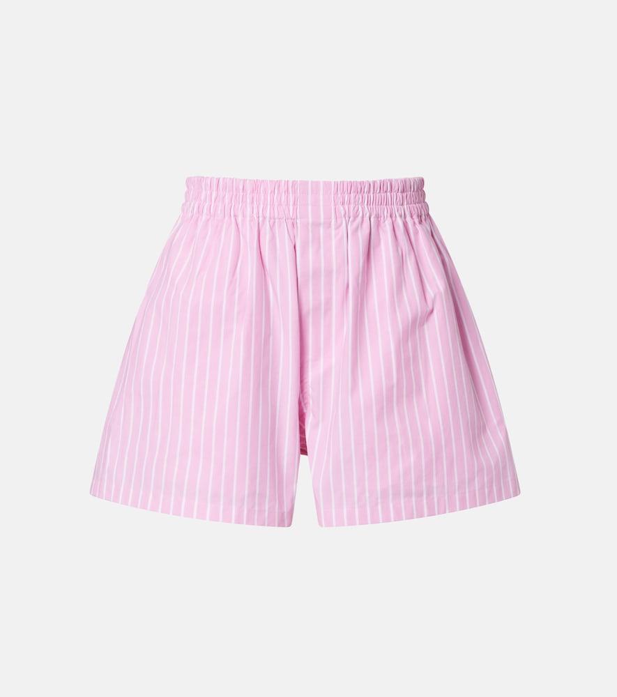 balenciaga striped cotton poplin boxers shorts