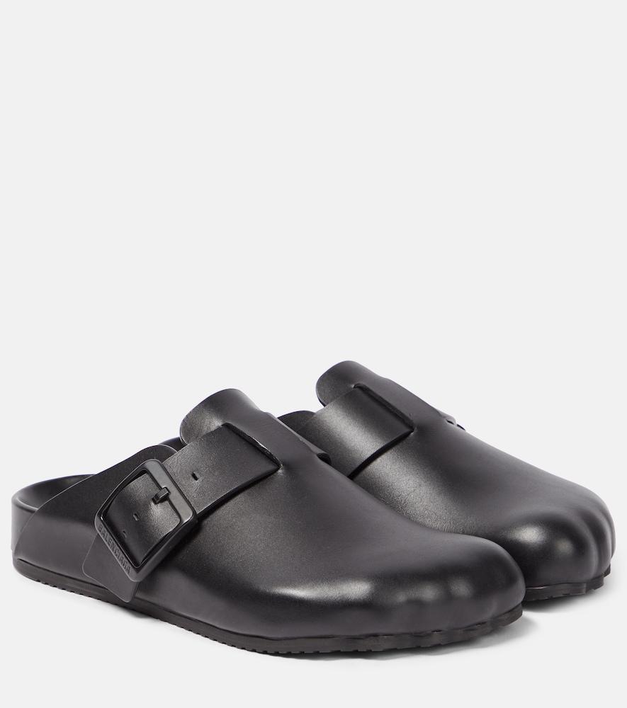 balenciaga sunday leather clogs