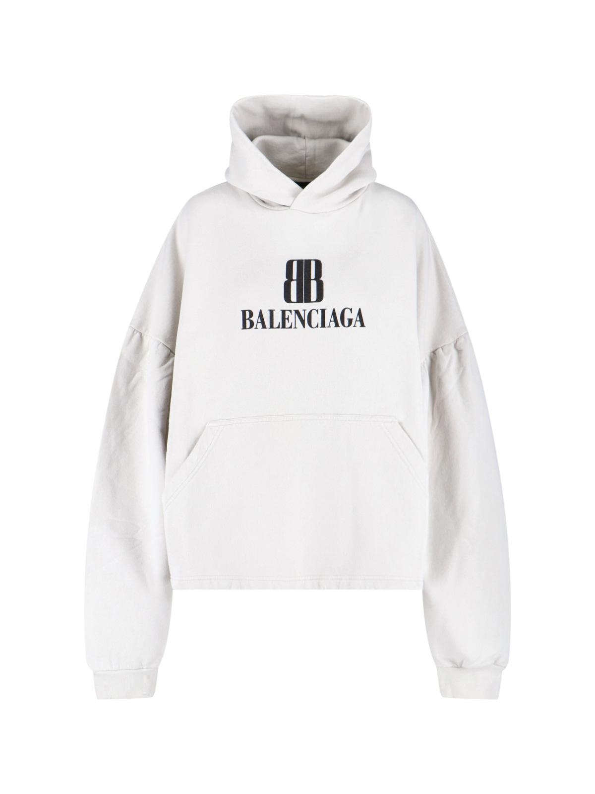 balenciaga sweaters white cotton - women