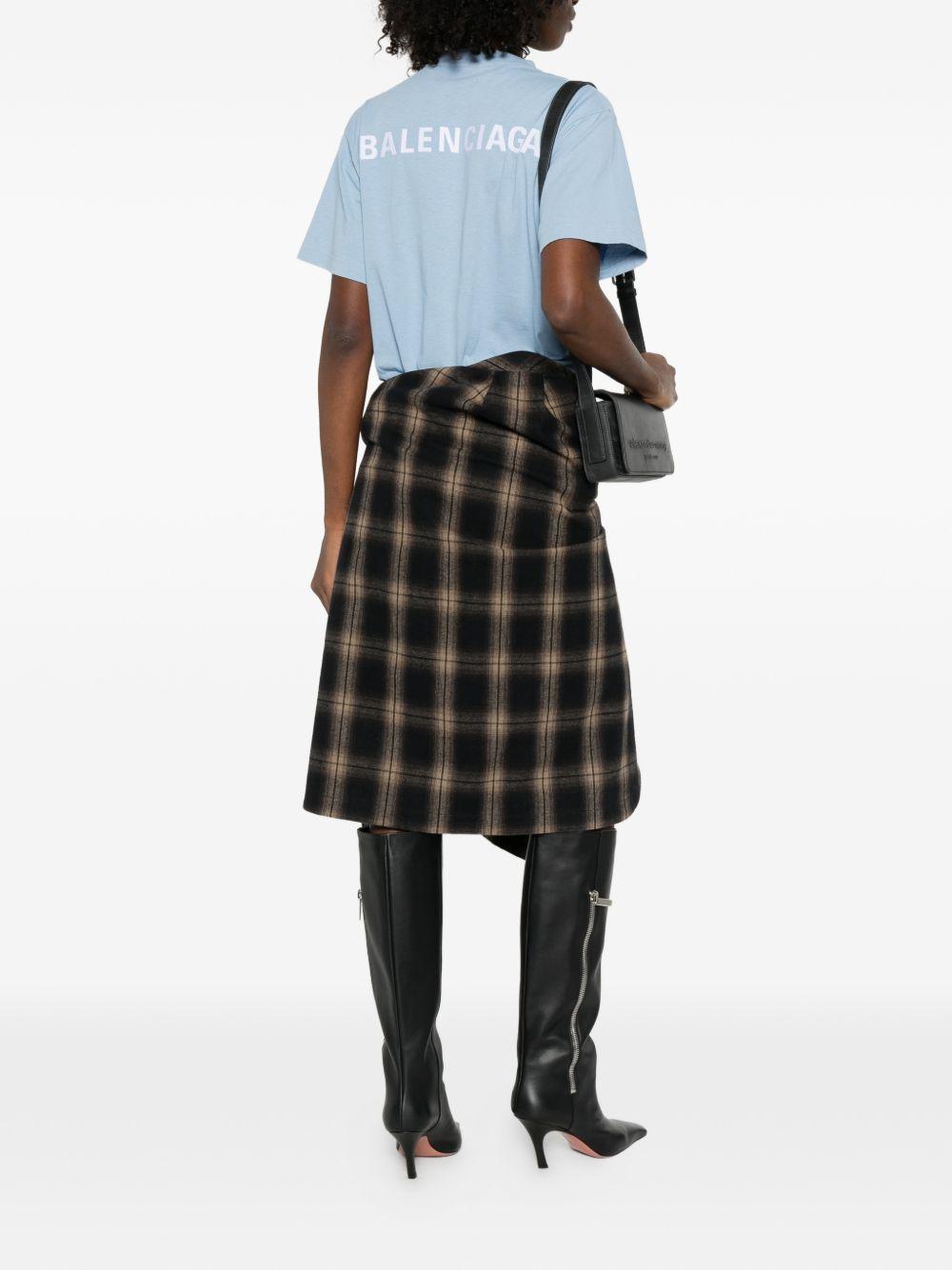 balenciaga t-shirts and polos clear blue cotton - women