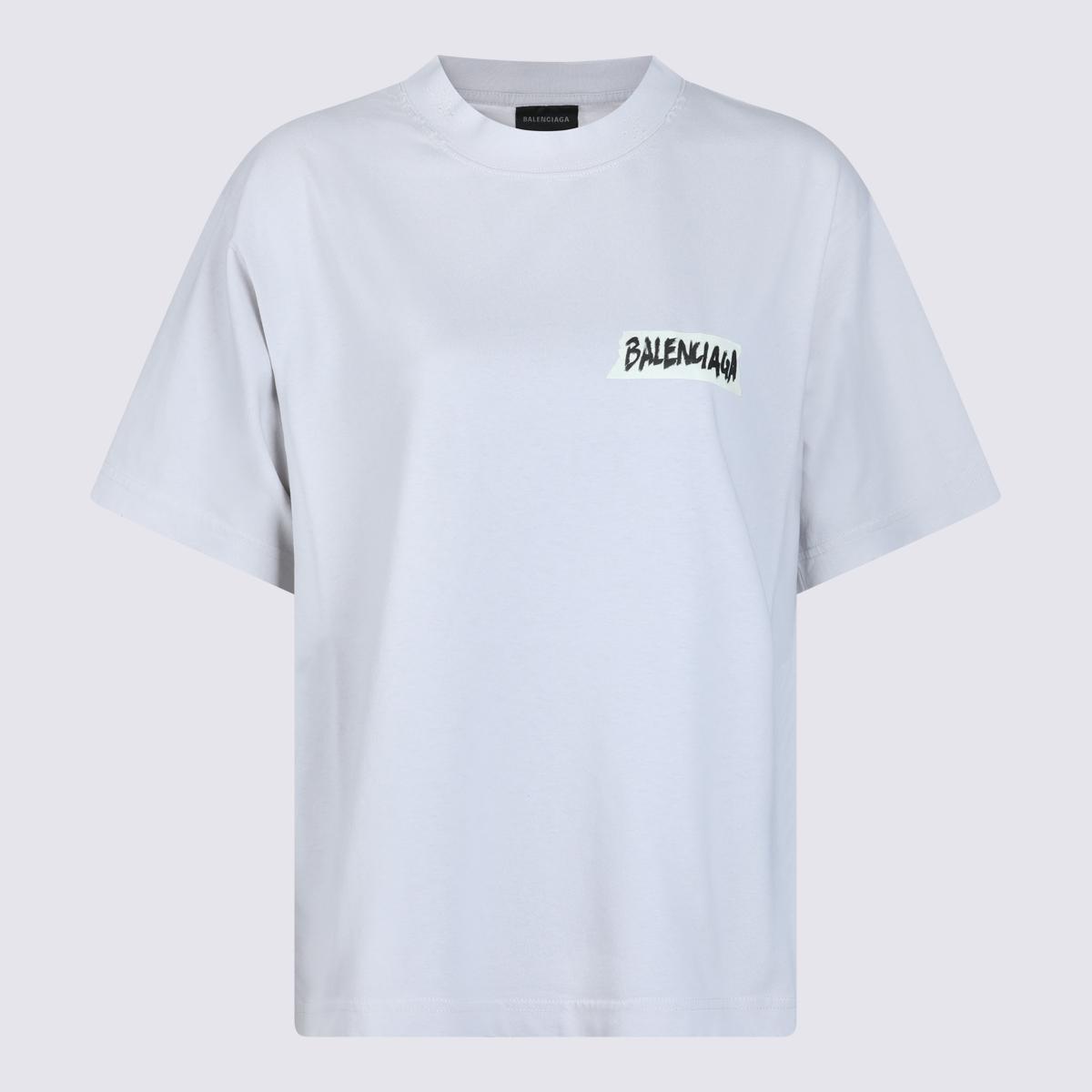 balenciaga t-shirts and polos dirty white _co - women