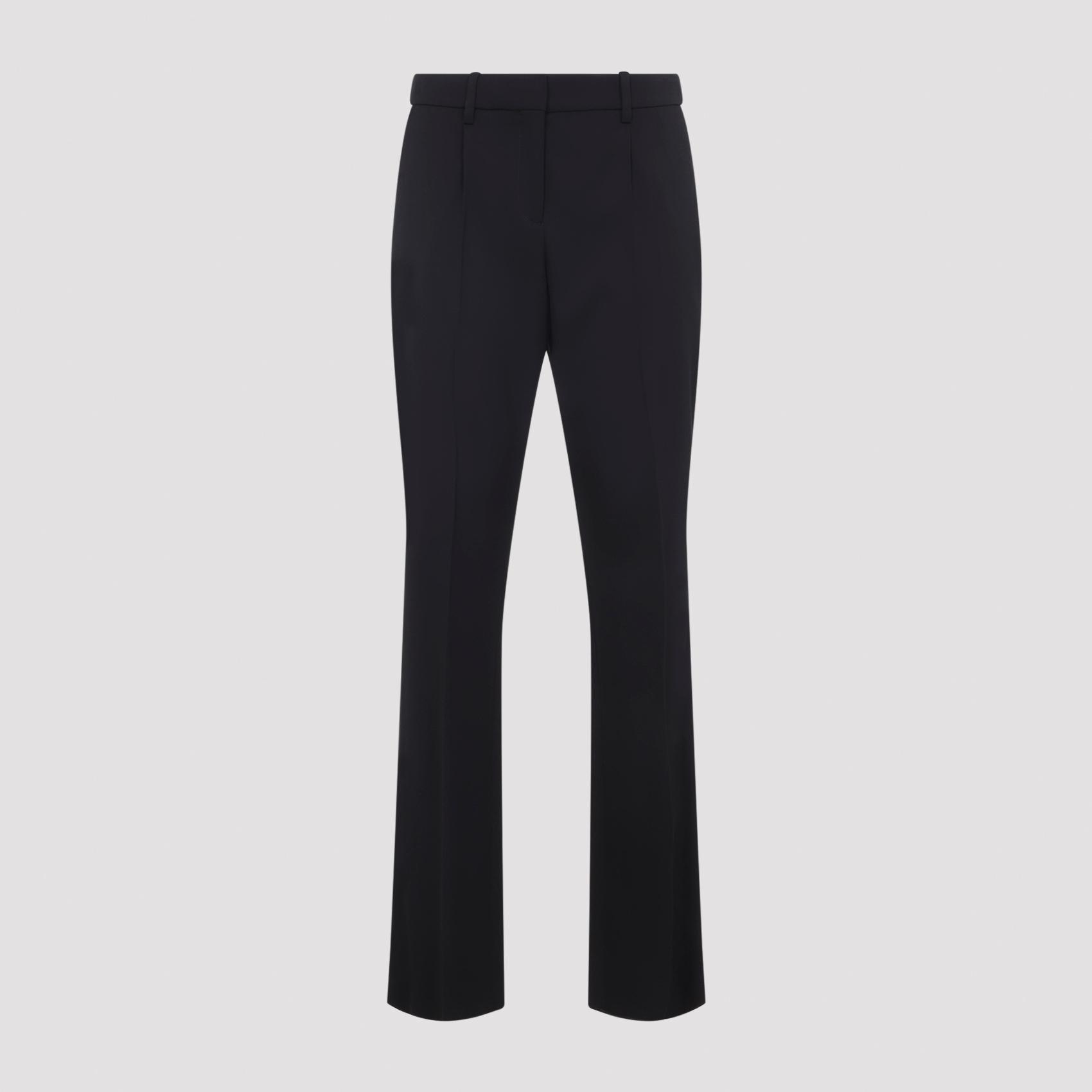 balenciaga tailored pants black virgin wool elastane - women