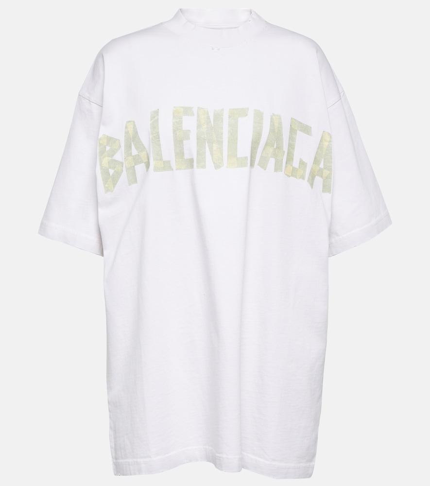 balenciaga tape type cotton jersey t