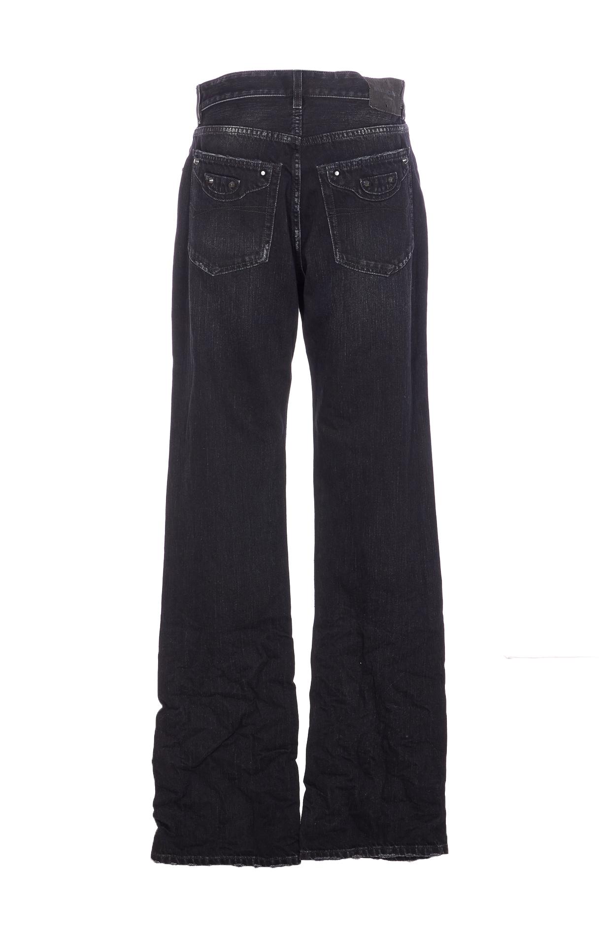 balenciaga trousers black cotton - women