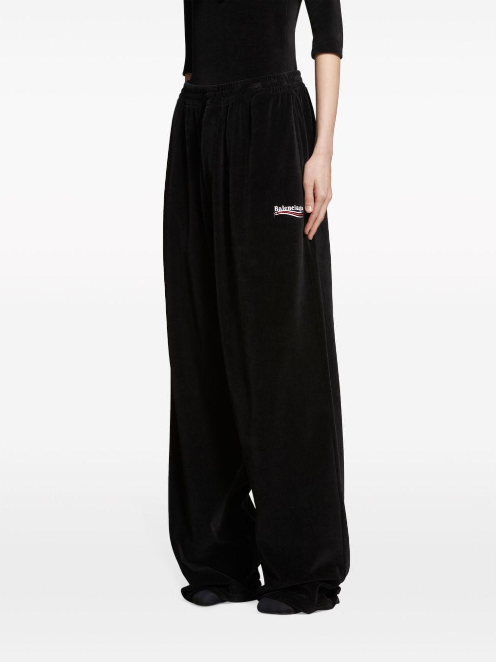balenciaga trousers black cotton - women