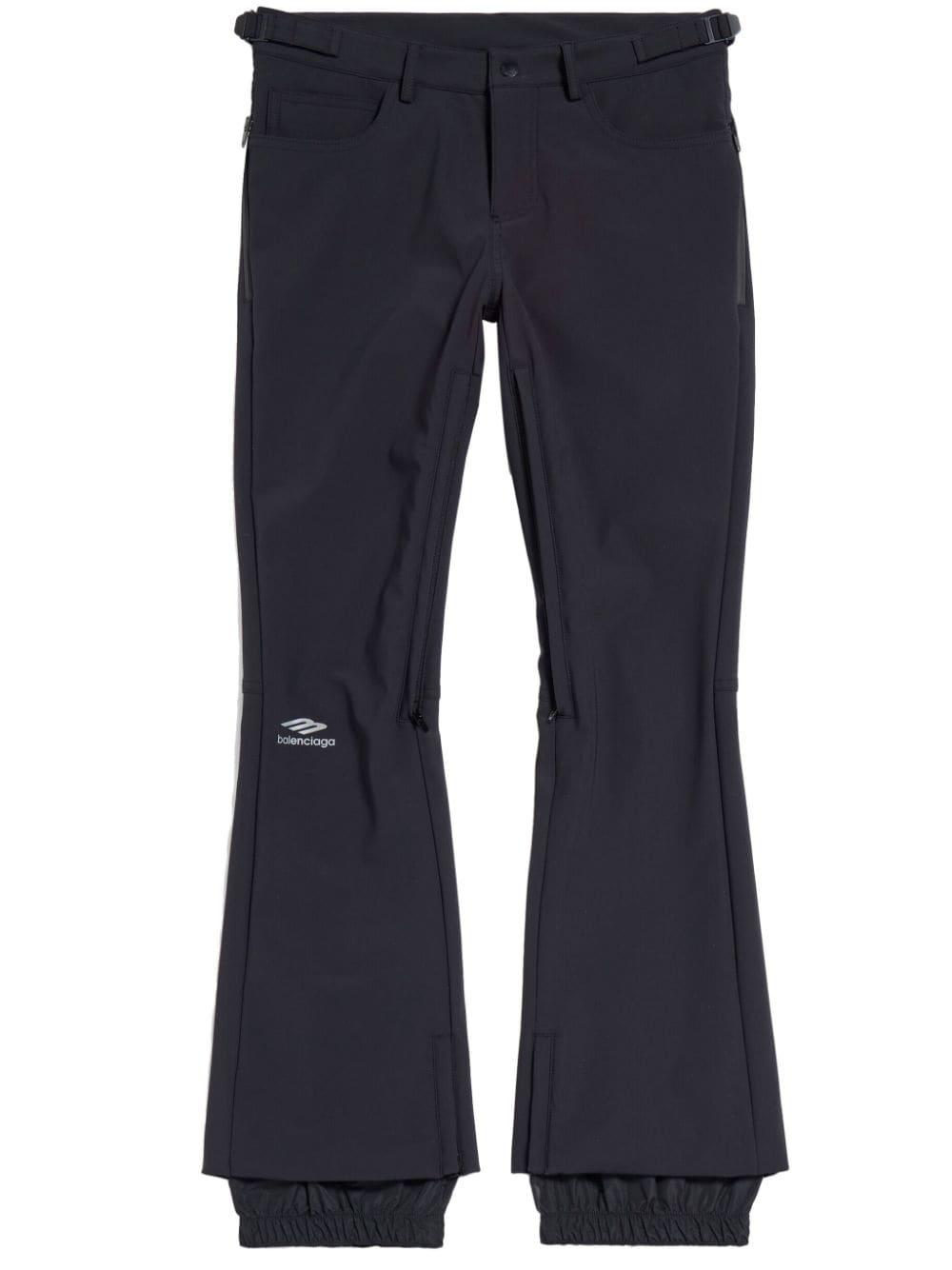 balenciaga trousers black nylon - women